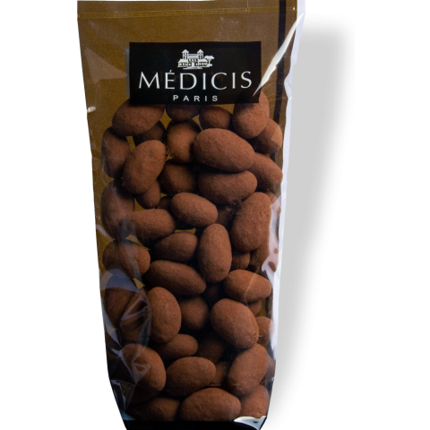 Amandes grillées et chocolat lait truffé cacao - Médicis Paris - Chocolats fabriqués en France