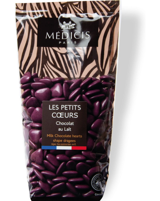 Petits Coeurs Grenache - Dragées Médicis Paris - Dragées fabriquées en France