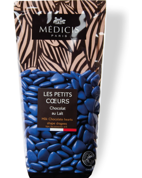 Petits Coeurs Bleu - Dragées Médicis Paris - Dragées fabriquées en France