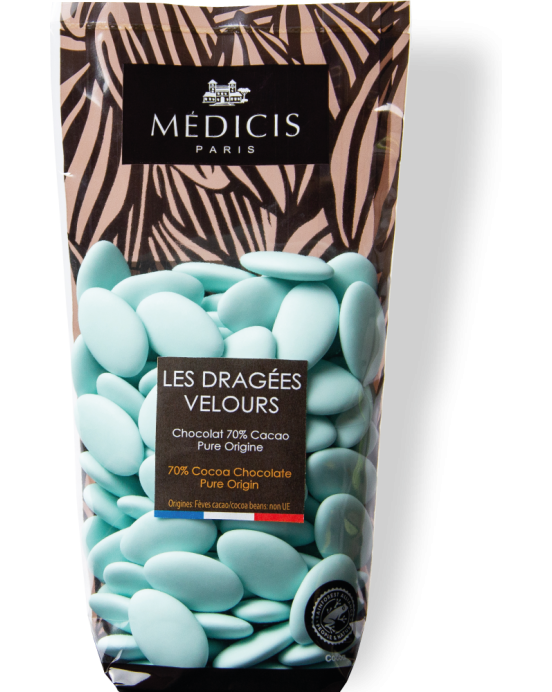 Dragées Velours Bleu Lagon - Médicis Paris - Dragées fabriquées en France