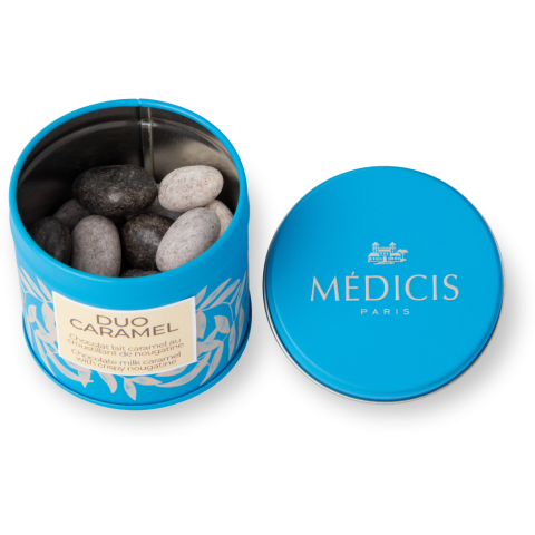 Boîte Man'Am Duo Caramel fleur de sel - Dragées Médicis Paris - Dragées fabriquées en France