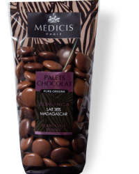 Palets chocolat au lait 38 % - Médicis Paris - Chocolats fabriqués en France