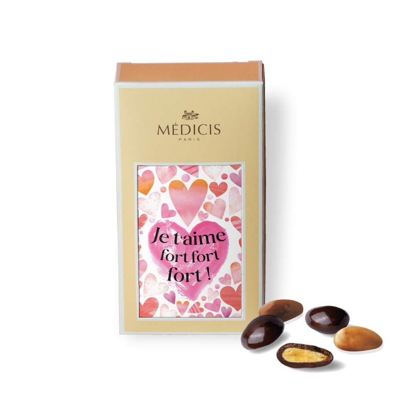 Boite Message Je t'aime - Médicis Paris - Chocolats fabriqués en France