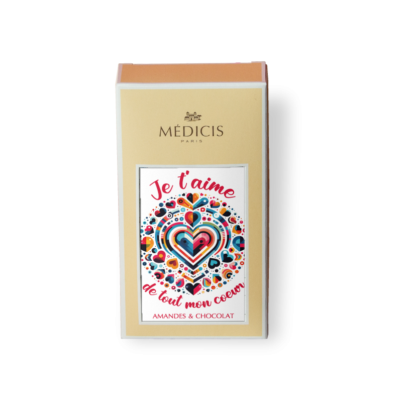 Boite Message De tout mon coeur - Médicis Paris - Chocolats fabriqués en France